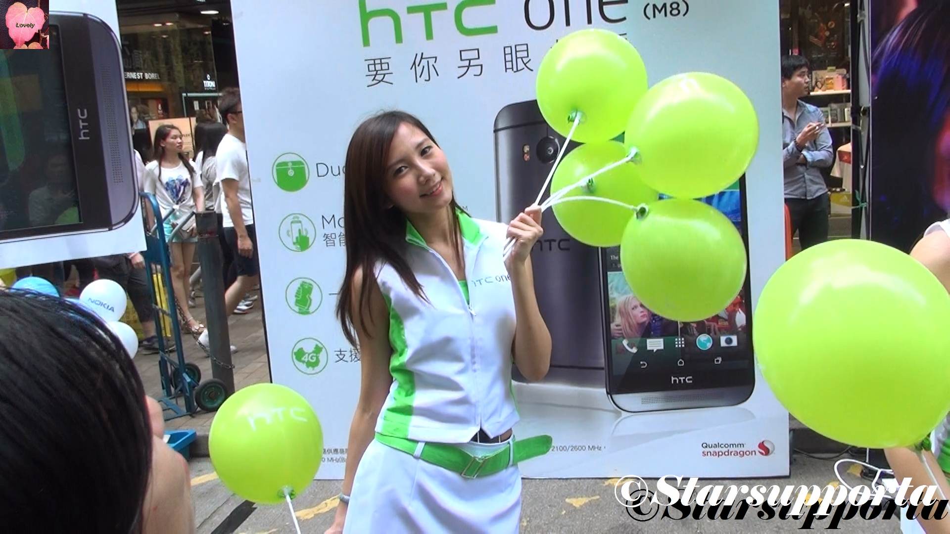 20140503 Seacole Law , Samanda Chu @ hTC ONE 宣傳活動 @ 香港旺角行人專用區